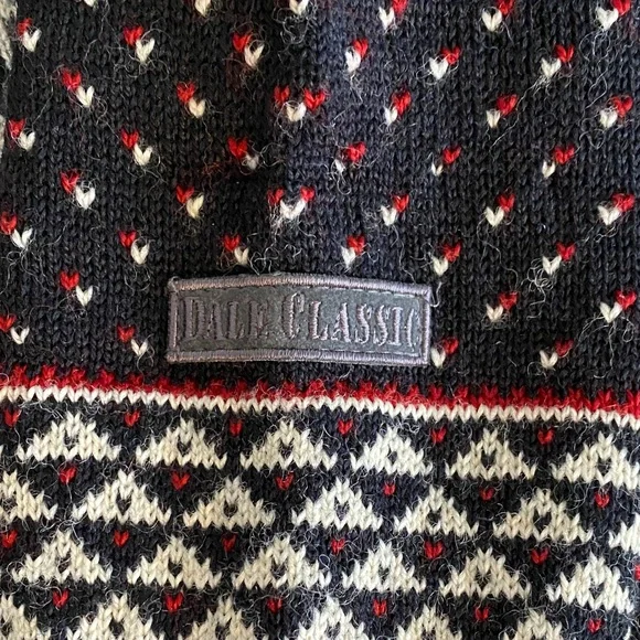 Dale of Norway Navy Blue and Red Knit Sweater. Classic Collection. - Picture 8 of 8